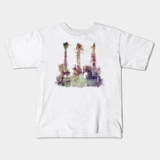 Three guitars art #guitar #music Kids T-Shirt